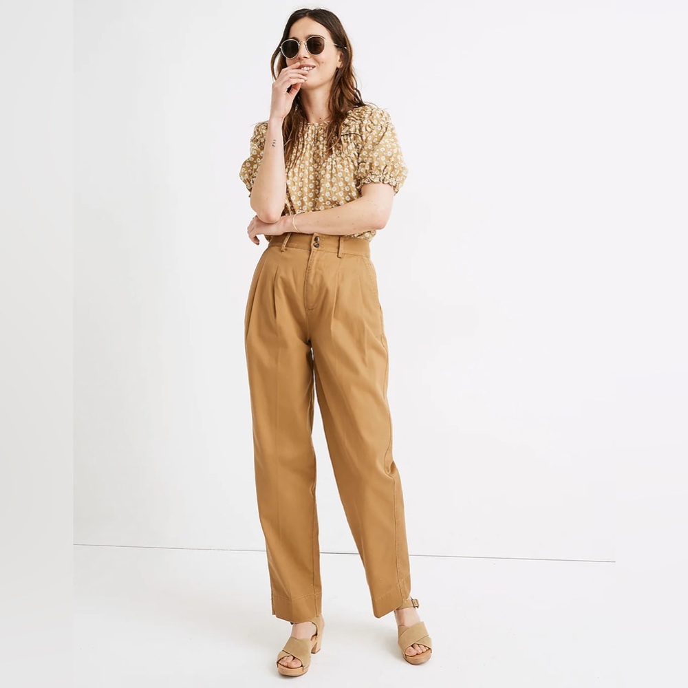 ❌SOLD❌Madewell Corwin Pleated Straight Pants - Distant Sand - 6